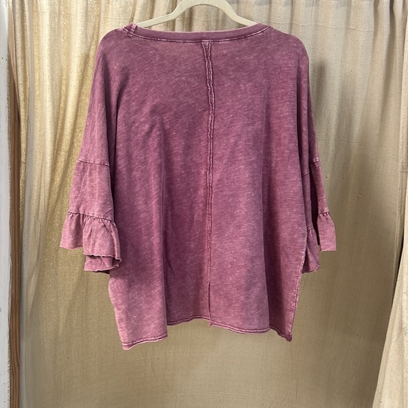 Raspberry Slub Knit Top - Easel - Picture 2 of 5